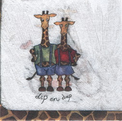 Glckwunschkarte Giraffen2