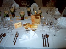  	Tischdekoration für Hochzeit