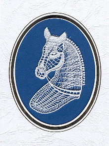 Pferdekarte 750 blau