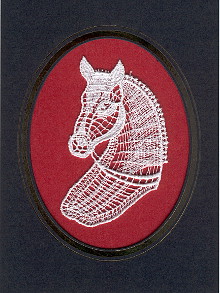 Pferdekarte 751 rot/schwarz