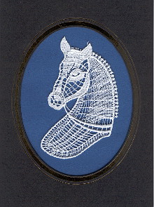Pferdekarte 751b blau/schwarz