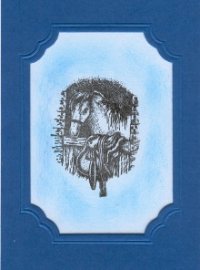 Pferdekarte 757 blau