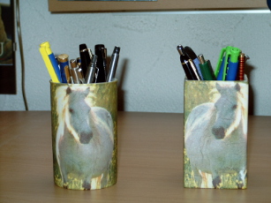 Porzelanset weisse Pferde