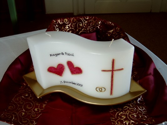 Hochzeitskerze HZ-22 aus Bea's Kerzen-Boutique