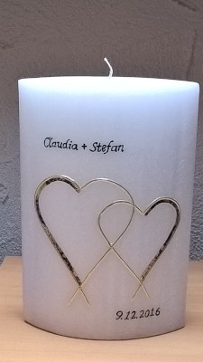 Hochzeitskerze HZ-24 aus Bea's Kerzen-Boutique