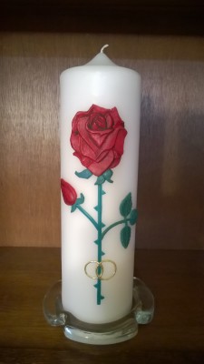 Hochzeitskerze HZ-39 aus Bea's Kerzen-Boutique