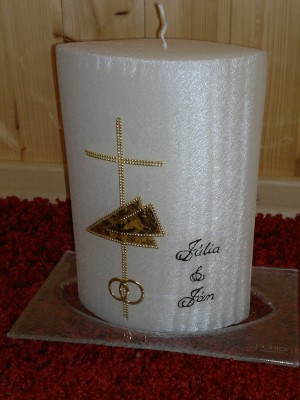 Hochzeitskerze HZ-41 aus Bea's Kerzen-Boutique