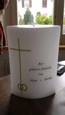 Hochzeitskerze HZ-42 aus Bea's Kerzen-Boutique