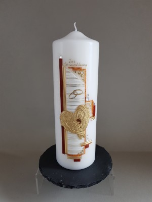 Hochzeitskerze HZ-50 aus Bea's Kerzen-Boutique