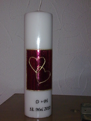 Hochzeitskerze HZ-8A aus Bea's Kerzen-Boutique