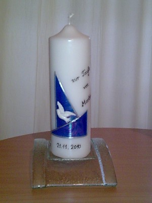 Taufkerze TA-77 aus Bea's Kerzen-Boutique